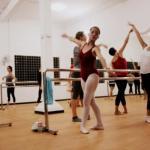 A group of dancers warms up at Central School of Ballet Phnom Penh