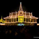 Phnom Penh's Royal Palace lit up to commemorate king-father Norodom Sihanouk