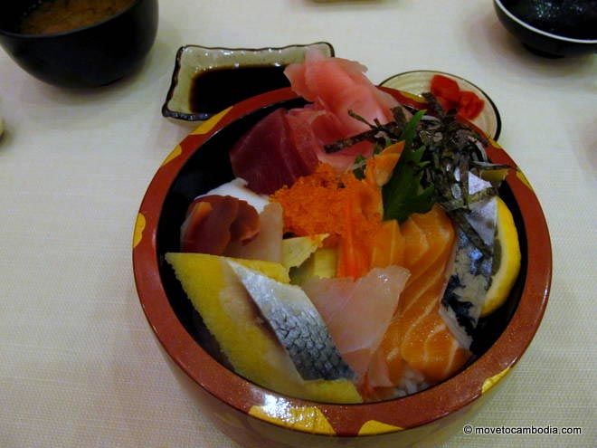 Kanji chirashi Phnom Penh A bowl of chirashi at Kanji, Phnom Penh