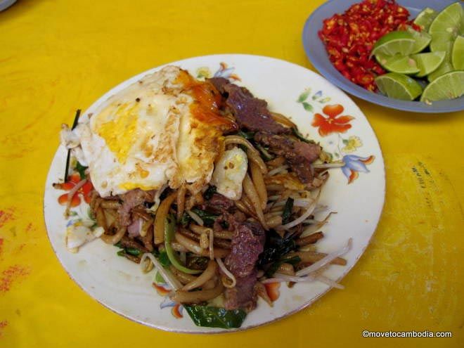 Cambodia street food fried noodles Cambodia street food fried noodles