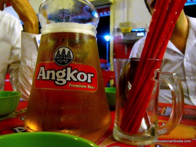 Angkor Beer pitcher A pitcher of Angkor Beer at a Cambodian BBQ