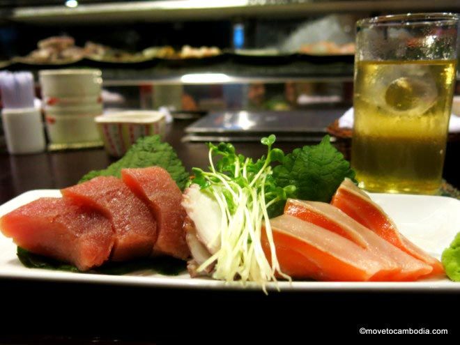 Sushi Bar Phnom Penh 2 Sashimi platter at the Sushi Bar in Phnom Penh