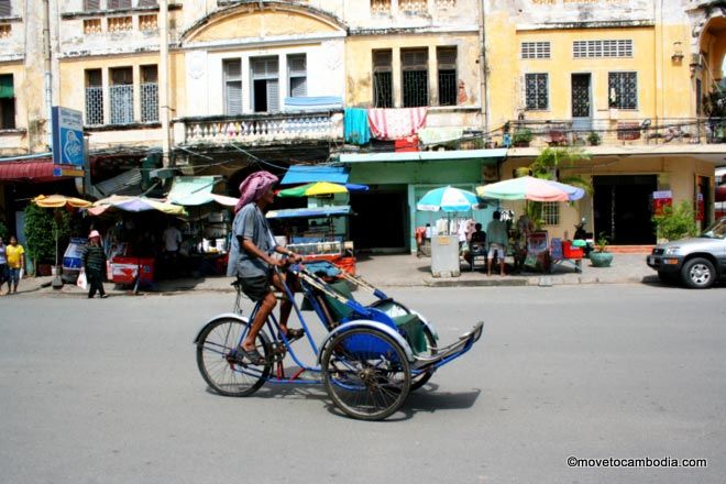 Cambodian cyclo driver