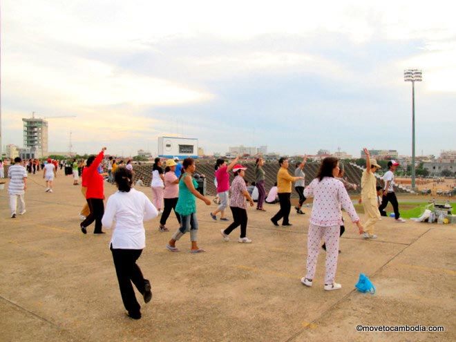 group aerobics at Olympic Stadium