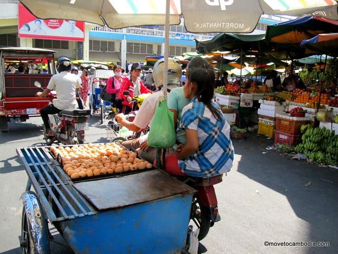 Cambodian grilled eggs
