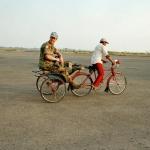 An Australian soldier about to board an UNTAC helicopter, Phnom Penh, 1993.