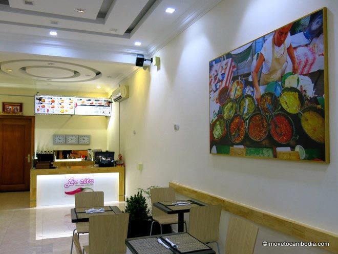 La Cita riverside Phnom Penh The interior of La Cita Urban Mex on Phnom Penh's riverside