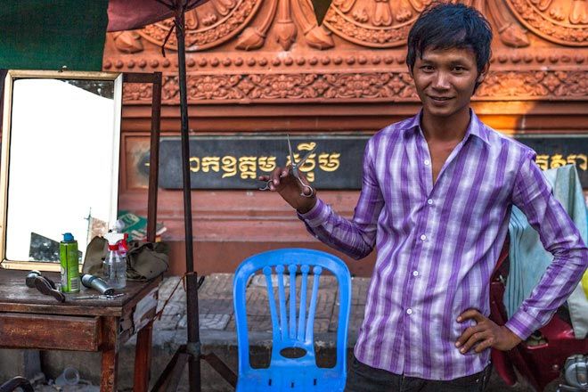 Cambodia barber