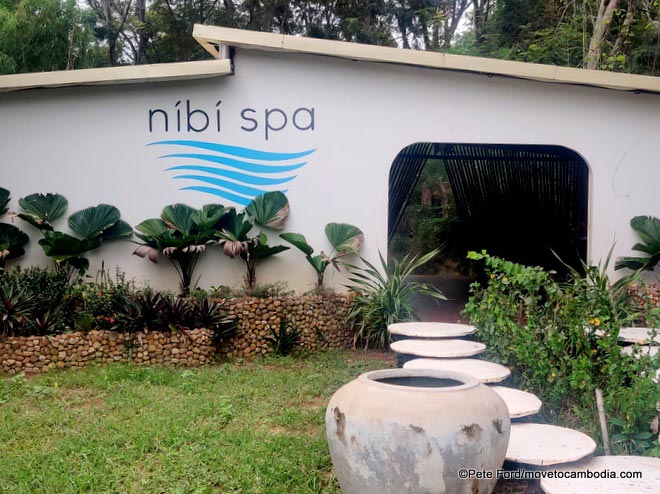 front of Nibi spa, Kampot