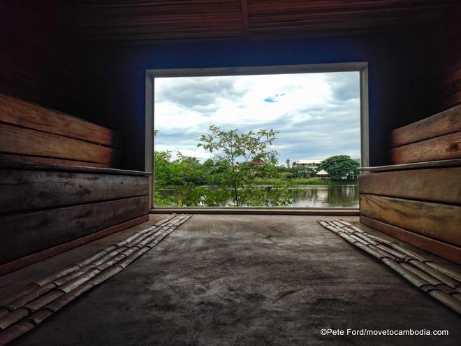view from sauna at Nibi Spa in Kampot