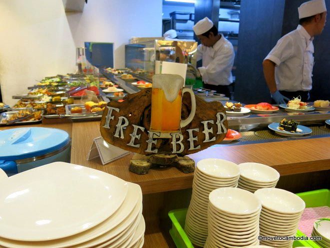 Free beer at Sushi Kaihomaru Phnom Penh