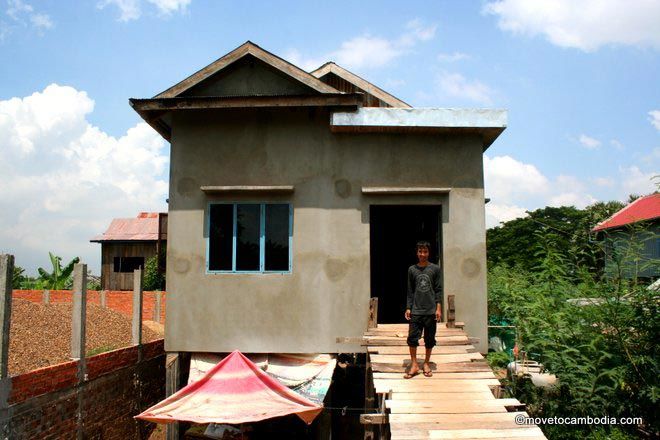 A newly built house in Cambodia